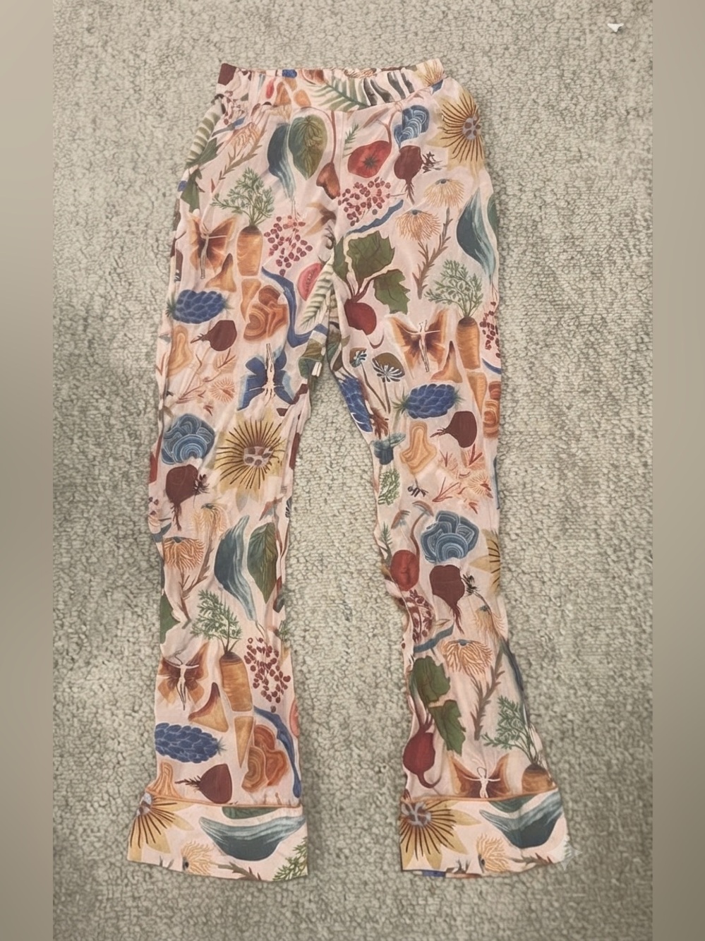 Farm Rio Beige Bright Farm Pajama Pants - Picture 2 of 6